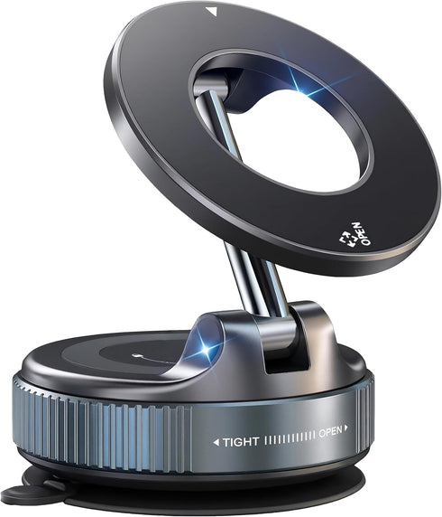 BLISSJU Vacuum Magnetic Car Phone Holder Foldable Mount with Ultra Suction Cup for