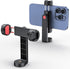YUMAZLA Phone Tripod Mount with 2 Cold Shoes, Smartphone Holder Adapter Rotatable Bracket