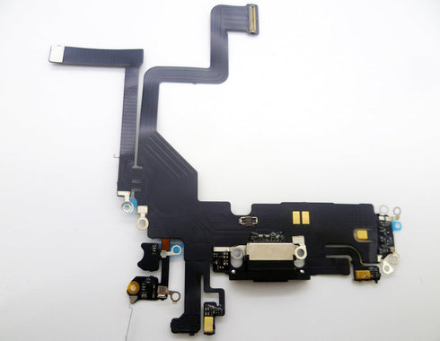 Charging Port Board Dock Connector Flex Cable Replacement for iPhone 14 Pro 6.1inch (Black)
