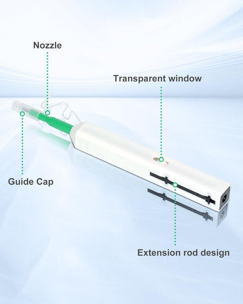 Fiber Optic Cleaning Pen, One Click Fiber Cleaner Pen, SC/FC/ST 2.5mm Ferrule Connectors Fiber Cleaner Over 800 Times with Added Protection Case
