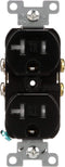 Eaton 20-Amp 3-Wire 125-Volt Tamper Resistant Commercial Grade Duplex Receptacle, Black, 2-Pole
