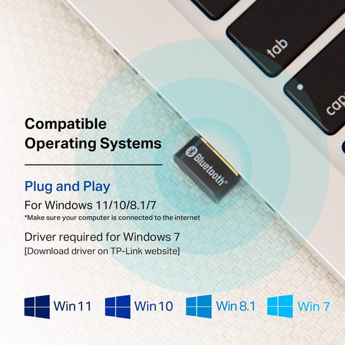 TP-Link USB Bluetooth Adapter for PC, Bluetooth 5.0 Dongle Receiver, Plug and Play for Windows and PS5/PS4