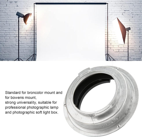 Speedring Adapter Ring for Photography Studio Lighting, Broncolor Mount to Bowens Mount Ring