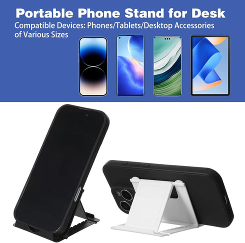 Ymapinc 4 Pcs Foldable Cell Phone Holder for Desk, Adjustable Desk Cell Phone Stand, Universal Mobilephone Stand