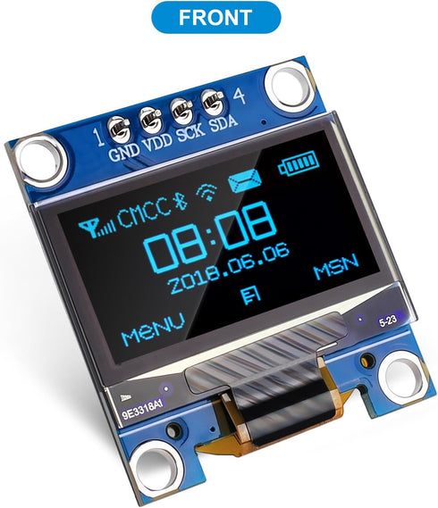 Drocoge 0.96 Inch 12864 128x64 I2C SSD1315 (5Pcs OLED Display Module LCD Screen IIC OLED Board Driver for Arduino
