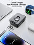 Apple Watch Charger Block, 2 in 1 Wall Charger with Built-in Retractable Charging Cable, Travel Foldable Plug