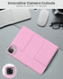 MoKo Universal Tablet Case with Keyboard for 9", 9.7", 10.1", 10.2", 10.4", 10.5", 10.9", 11" Tablets, Pink