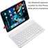 Ultra-Slim Bluetooth Keyboard Portable Mini Wireless Keyboard Rechargeable for Apple iPad iPhone Samsung Tablet Phone Smartphone iOS Android Windows (10 inch White)