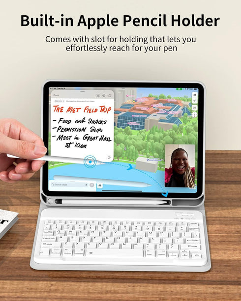 KENKE iPad 10th Generation Case with Detachable Wireless Keyboard, 10.9 inch 2022