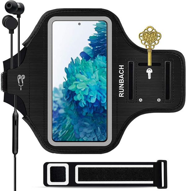 Water Resistant Running Armband for Samsung Galaxy S20 FE/S20+/S10+/S10 Lite/S9+/S8+ with Fingerprint Touch