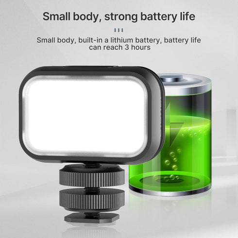 PICTRON VL28 Vlogging Light for iPhone Mini LED Camera Light, Rechargeable 5600K 95+ Fill Light for GoPro, Sony, Canon