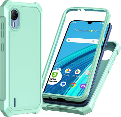 Ailiber Cricket Debut S2 Phone Case, Heavy Duty Protective Cover with Screen Protector, Mint Green
