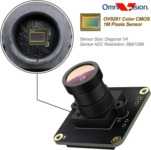 innomaker OV9281 309fps Global Shutter Camera Module with Mono Sensor, High Speed, Native Raspberry Pi OS Driver