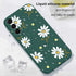 Samsung Galaxy S22 Plus Case, Fashionable Flowers Designs Soft Silicone Drop Protective Cover for Women (Daisy Green)