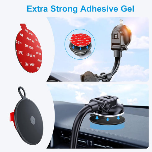 volport Dashboard Pad Mounting Disk for Suction Cup Phone Mount, 2.95in/75mm Sticky Adhesive Disc for Car Dash Cam GPS