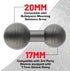 20mm 17mm 17mm Bulletpoint Aluminum Ball to Ball Mount Extension Connector for Mounting Arms Compatible with Garmin