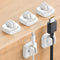 5Pack Cable Spring Holder Clips, Cord Organizer for Desk, Adjustable Wire Holder for Phone USB Charger, White