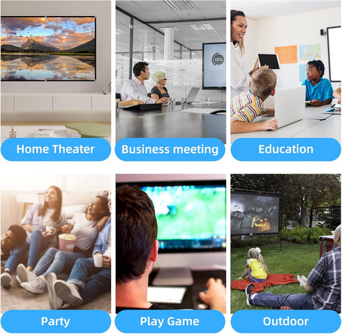 HUANYINGBJB Projector Screen - 4K 16:9 HD Foldable Double-Sided Portable Outdoor Indoor Screen for Movie Home Theater
