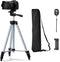 Amazon Basics 50" Lightweight Tripod for Camera and Phone with Travel Bag, Remote Control,