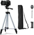 Amazon Basics 50" Lightweight Tripod for Camera and Phone with Travel Bag, Remote Control,