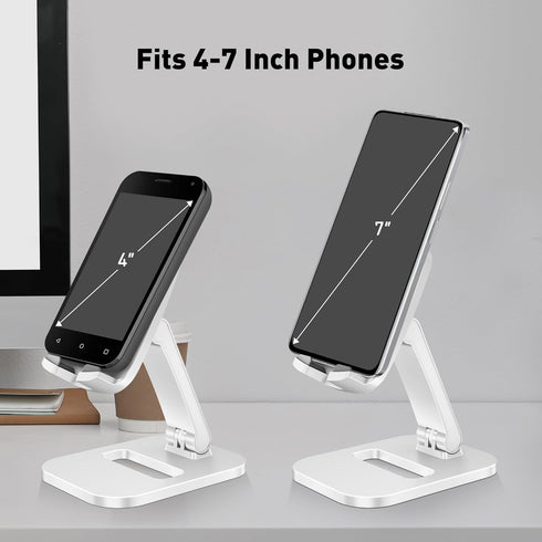 Adjustable Cell Phone Stand for Desk, Foldable Holder Cradle Dock for iPhone 15 14 13 Pro Max Mini, 12 11 XR X 8 7 6