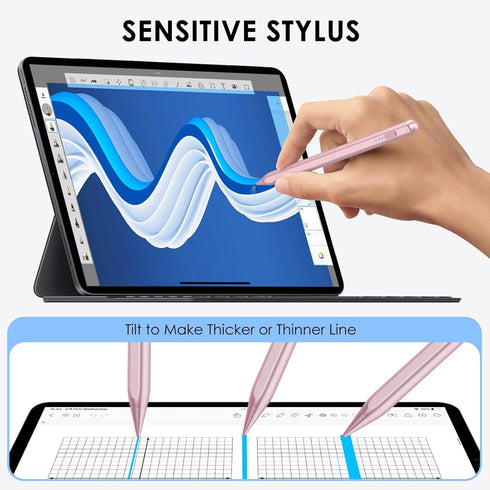 Stylus Pen for iPad 2018-2024, 2X Fast Charge iPad Pencil 2nd Generation for Apple iPad Pro, Mini, Air