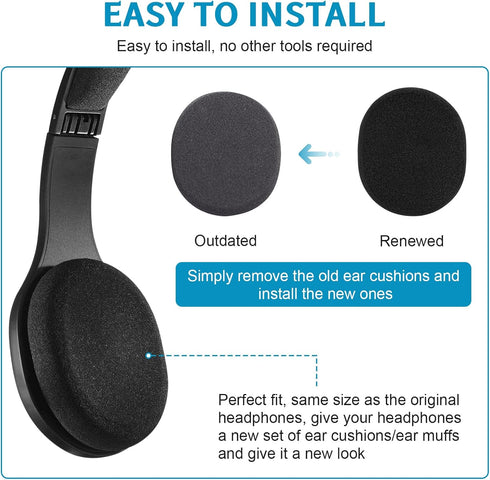 H800 Ear Pads, Replacement Ear Cushions for Logitech H800, Foam Ear Pads for Headphones