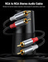 2RCA 3.3FT, 2RCA 2RCA Audio Cable Male to Male Stereo Audio RCA Cables, Dual Shielded Hi-Fi Stereo Cord with Gold