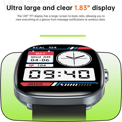 Smart Watches for Men Women - Bluetooth Call Smartwatch - Heart Rate Sleep Monitor - Waterproof Sports Watch for