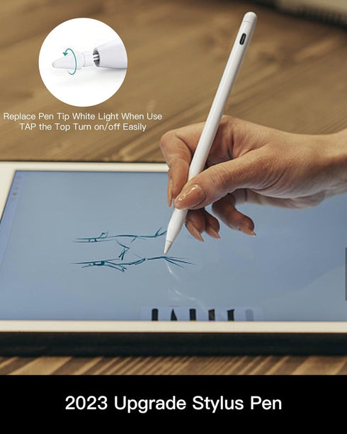 iPad Pencil 1st Generation with Palm Rejection & Tilt Sensitivity, Active Stylus Pen Compatible with iPad 9th&10th Gen,