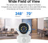 EVERSECU 2 Smoke & Gas Detection Home Security Camera with Sound Alarm & Real Time Alert, Humanoid Auto Tracking, Way