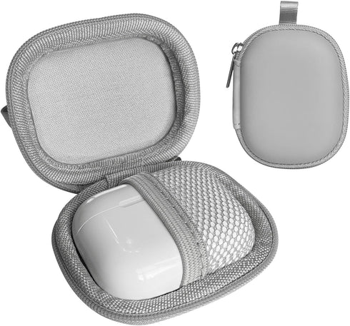 Earbud Case for AirPods, Hard Organizer for Earbuds and SD Memory Card, Grey