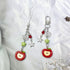Nalefow 2PCS Y2k Cute Phone Charms Aesthetic Pink Guitar Strawberry Star Phone Straps Key Chains for Keys Bags Camera