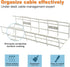 Under Desk Cable Tray - 2 Pack Cable Raceway for Wire Management, Metal Wire Organizer for Office, White