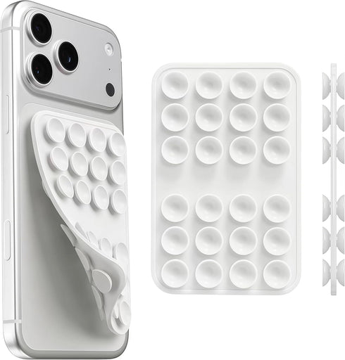 Mnyatr Upgraded Double Sided Silicone Suction Cup Phone Case Mount, Sticky Phone Grip