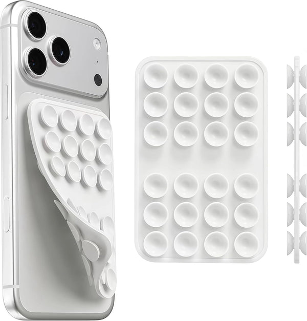 Mnyatr Upgraded Double Sided Silicone Suction Cup Phone Case Mount, Sticky Phone Grip