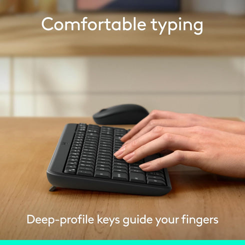 Logitech MK250 Bluetooth Wireless Mouse and Keyboard Combo: Fast & Easy Connectivity, Compact Wireless Keyboard