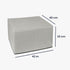 kwmobile Dust Cover for Brother DCP-L2530DW / L2550DN - Printer Case, Light Grey Fabric Protector