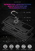 Military Grade Drop Impact Case for Oneplus 9 Pro, 360 Metal Rotating Ring Kickstand Holder, Heavy Duty (Black)