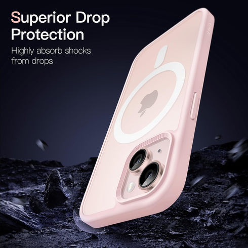 JETech Magnetic Case for iPhone 13 Mini 5.4-Inch, Compatible with MagSafe, Slim Shockproof Translucent Matte Phone Cover