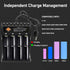 18650 Battery Cell Charger USB Charging Head, 4-Slot Universal Lithium-ion Fast Charger, Intelligent and Automatic