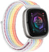 Soft Breathable Nylon Bands Adjustable Replacement Strap for Fitbit Versa 4/Sense 2/Versa 3/Fitbit Sense