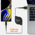 Retractable USB-C Charger Cable, 3 Feet, Compatible with iPhone 15 Series, Samsung Galaxy, Google Pixel, iPad