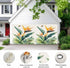 Jimehezon 8x6.9ft Summer Grommets Bird of Paradise Garage Door Banner Tropical Plant Bee Flower Botanical Garage Door
