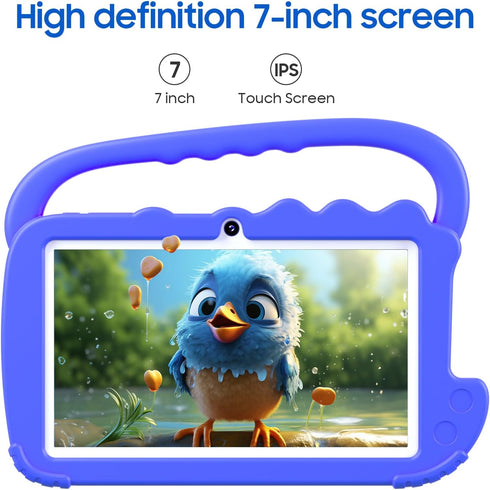 Kids Tablet 7 inch: Android 12 Tablets for Kids with 4GB RAM, 32GB ROM, Parental Control, Shockproof Case