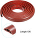 PATIKIL Floor Cord Cover - 10ft Red Cable Protector Hider for Home Office, Self Adhesive Extension Cable Management