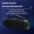Portable Bluetooth 5.0 Speakers, RGB 360 Degree Surround Sound Loud Speaker, Long Battery Life, Outdoor Wireless (Black)