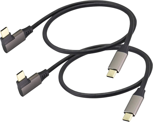 90 Degree USB C to USB C Cable, 3.1 Gen 2 Right Angle 3.1 Type C Male to Male Extension Cable for Google Pixel 3XL,