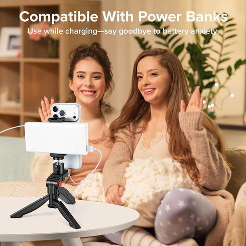 Heliora Teleprompter Kit for iPhone & Android (with Tripod), Double Phone Holder for Video Recording, Easy Storage