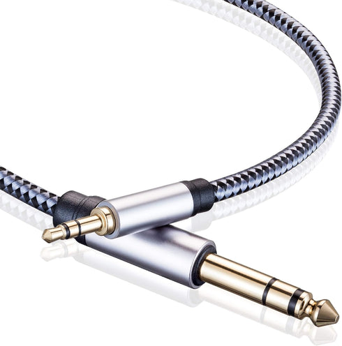 Tiierzon 1/8 to 1/4 Stereo Cable 25Ft, 6.35mm 1/4" Male to 3.5mm 1/8"